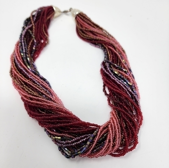 Multi‎ Strand Beaded Necklace - Picture 2 of 10
